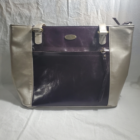 AURIELLE Two Tone Leather Womens Bag /Purse - Picture 1 of 6